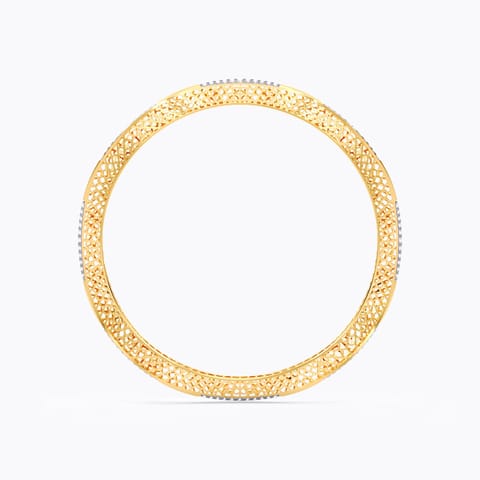 Wavy Mesh Diamond Bangle