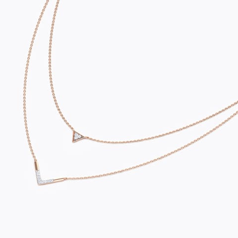 Victory Multi Layer Diamond Necklace
