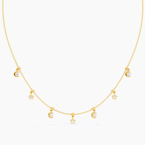Moving Star Diamond Necklace