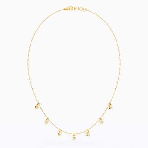 Moving Star Diamond Necklace