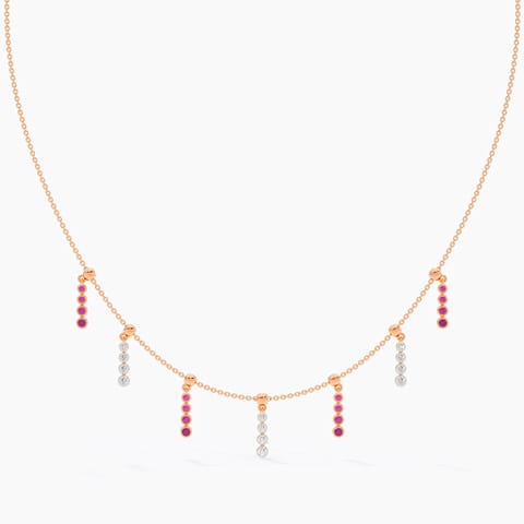 Moving Tassels Gemstone Necklace