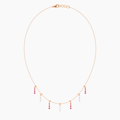 Moving Tassels Gemstone Necklace
