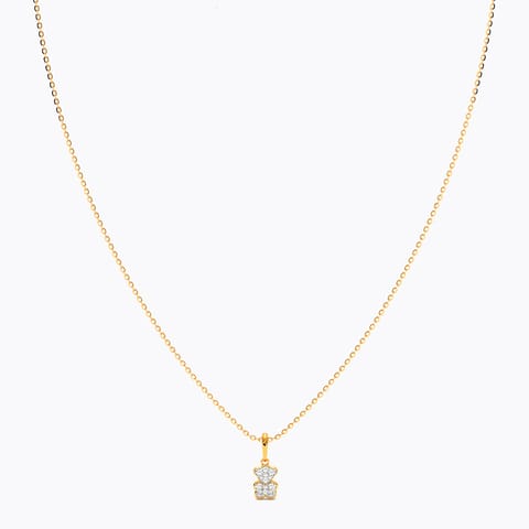 Teddy Bear 9KT Diamond Necklace