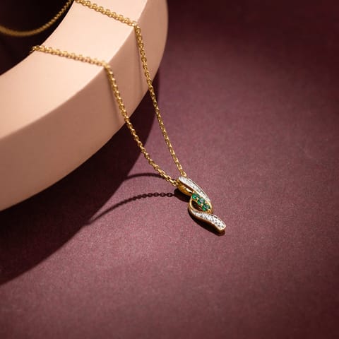 Tiny 9KT Gemstone Necklace