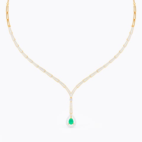 Gleaming Green Gemstone Necklace