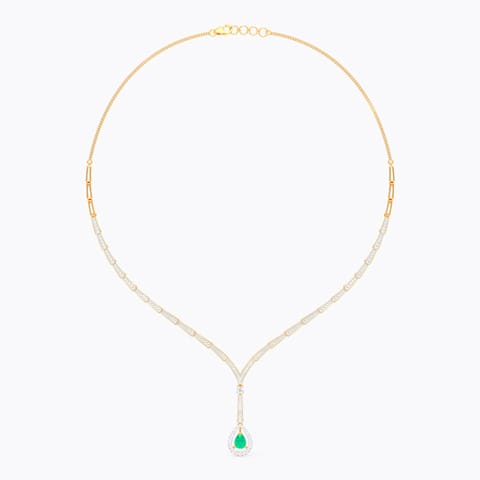 Gleaming Green Gemstone Necklace