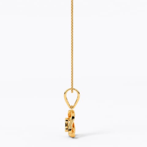 Swirl Triangle 9KT Diamond Pendant