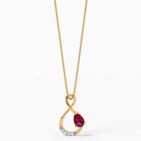 Sangria Infinity Gemstone Pendant