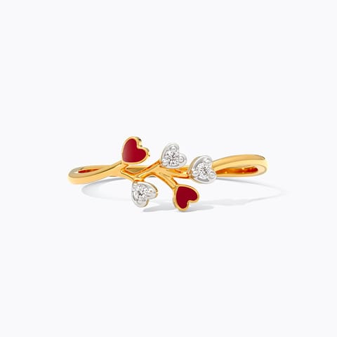 Heart Veil 9KT Diamond Ring