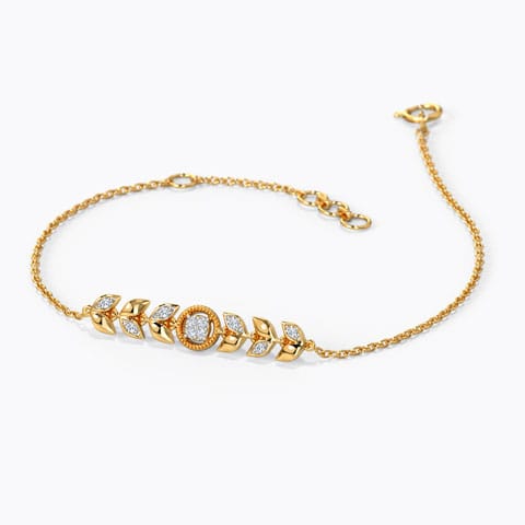 Wondrous Leafy Diamond Bracelet