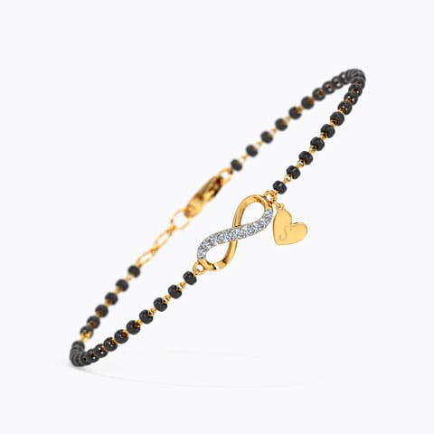 Eternal Infinity  Personalised Diamond Mangalsutra Bracelet