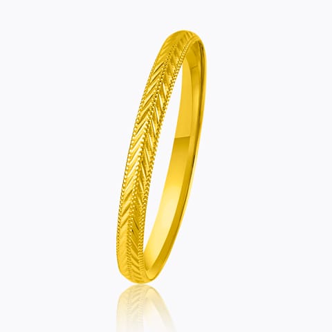 Urban Chevron 22KT Gold Bangle