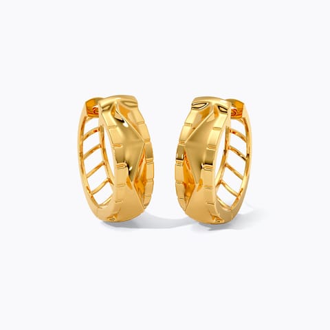 Prismatic 22KT Gold Hoop Earrings