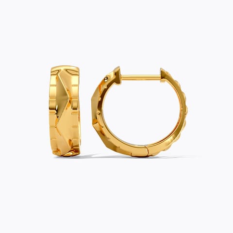Prismatic 22KT Gold Hoop Earrings
