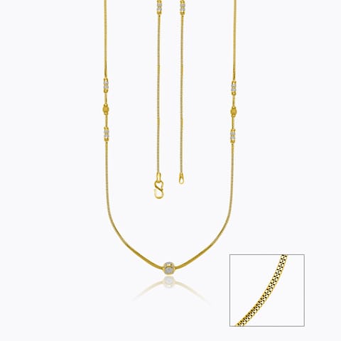 Glittering Dokia 22KT Gold Chain