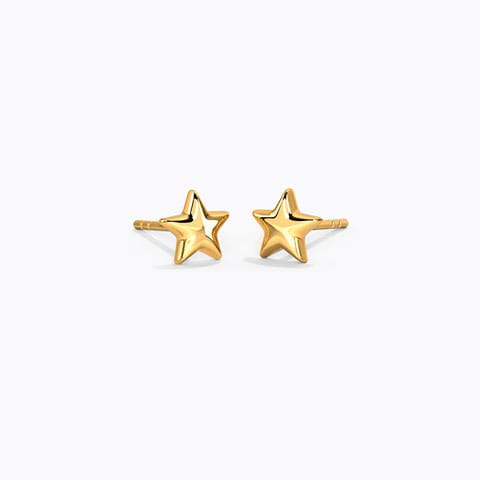 Star Gaze Kids Gold Stud Earrings