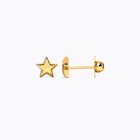 Star Gaze Kids Gold Stud Earrings