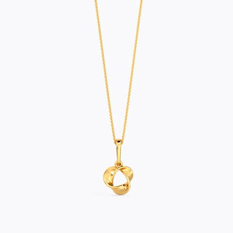 Swirling Shine Gold Pendant