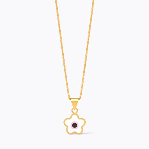 Evil Eye Bloom 9KT Gold Pendant for Kids