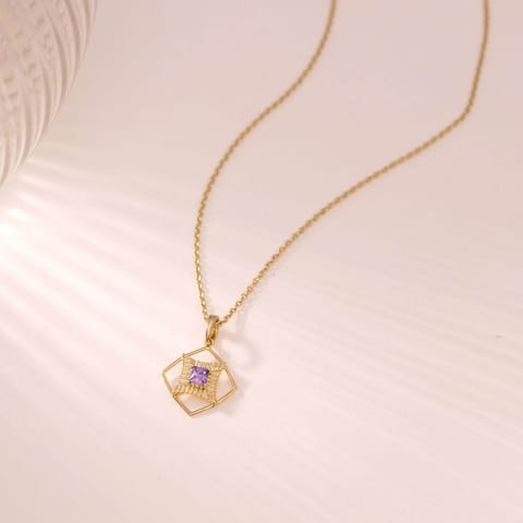 Prismatic Purple Gemstone Pendant