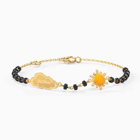Sunrise Personalised Baby Nazaria Gold Bracelet
